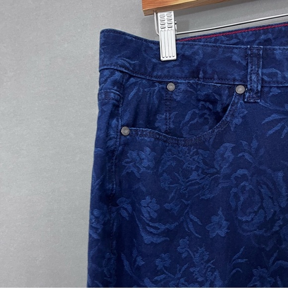 Talbots Blue Floral Heritage Denim Jeans - Picture 3 of 14